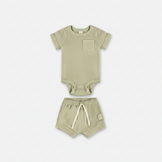 Set conjunto bebe niño mameluco verde Up Baby 46518-160213