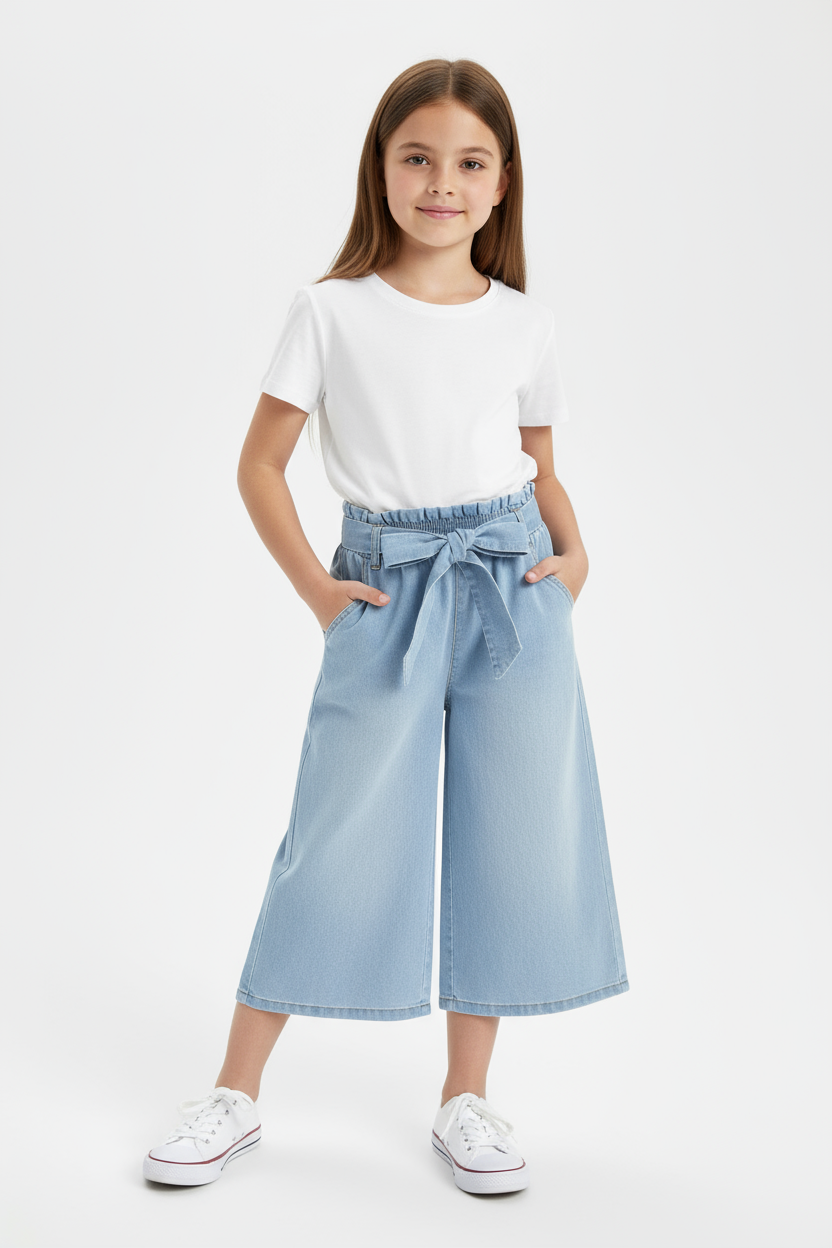 Pantalon azul jeans cargo niña Up Baby 46547-174030