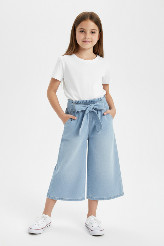 Pantalon azul jeans cargo niña Up Baby 46547-174030