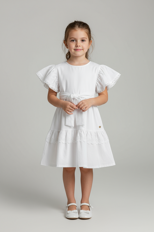 Vestido blanco niña Up Baby 46570-000106