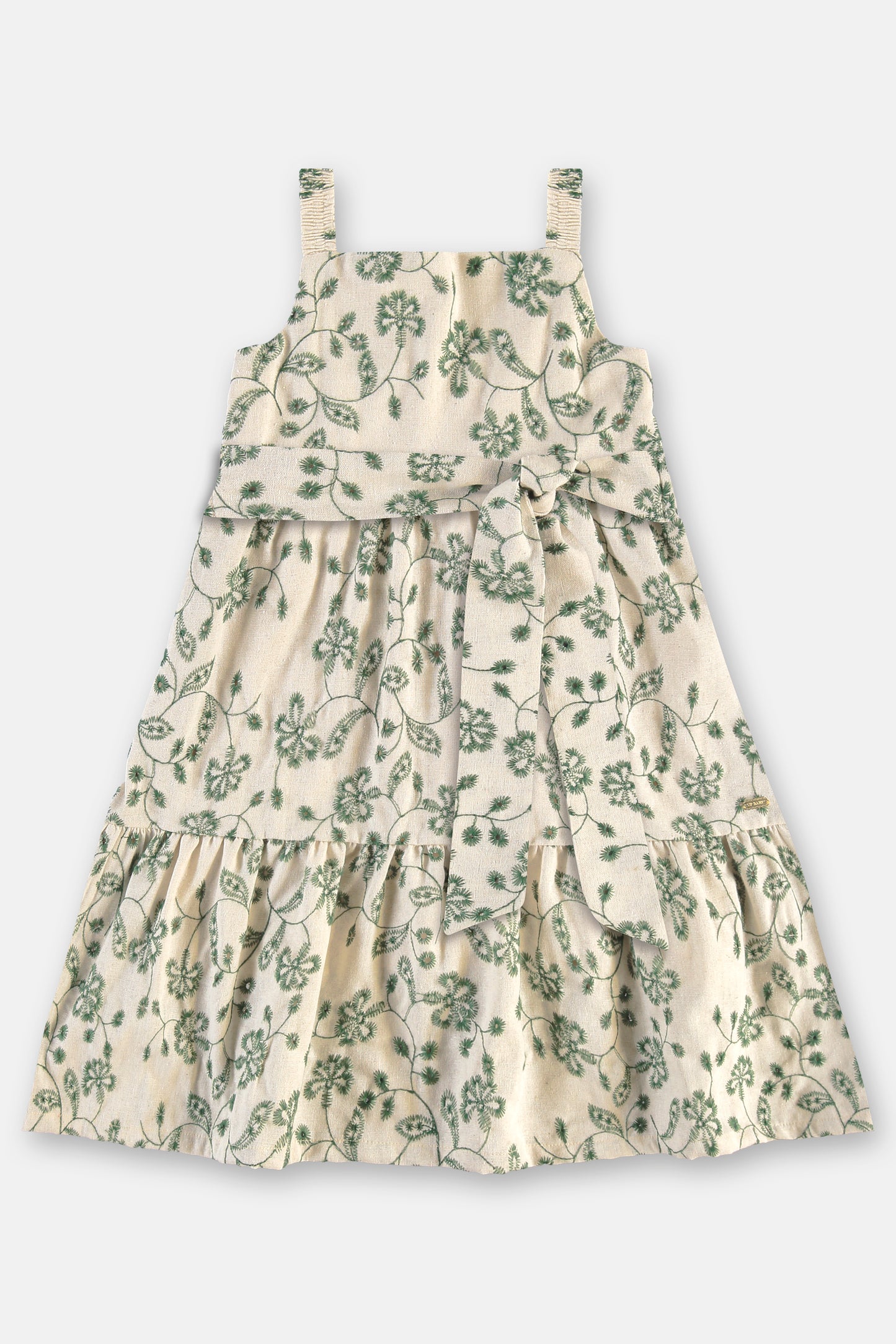 Vestido flores verde blanco niña Up Baby 46578-196050