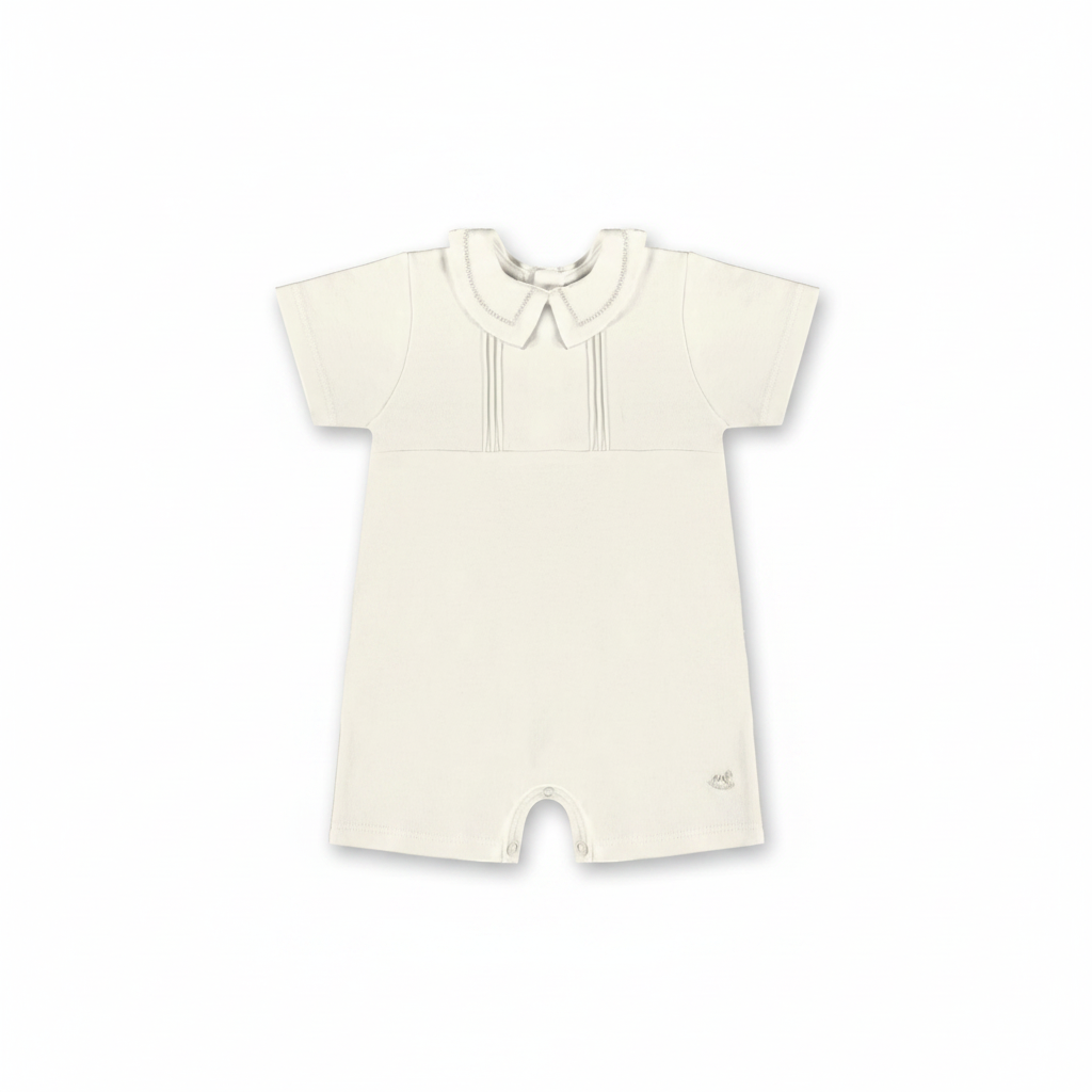 Mameluco enterizo romper overall blanco bebe niño niña Up Baby 46844-000106 bautizo salida hospital nb