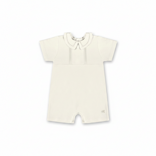 Mameluco enterizo romper overall blanco bebe niño niña Up Baby 46844-000106 bautizo salida hospital nb