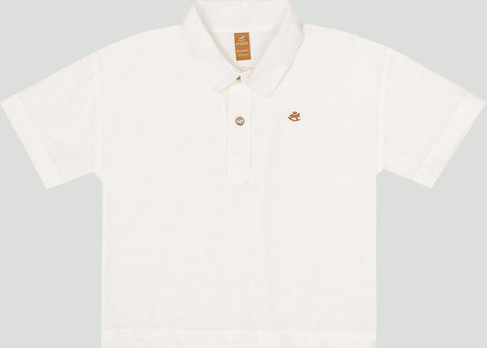 Set conjunto camisa blanca short beige niño Up Baby 46916-000106