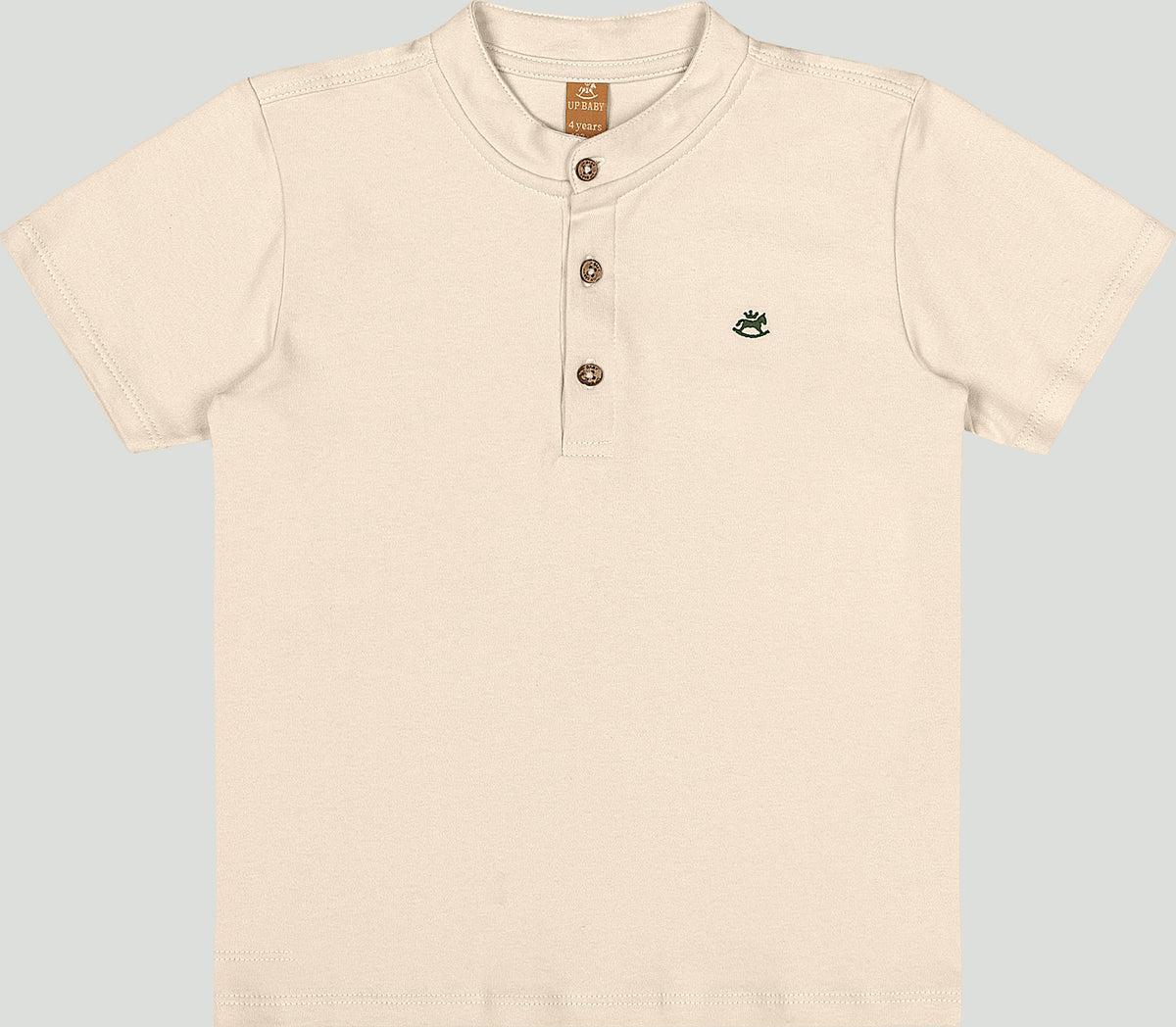 Set conjunto camisa beige henley short niño Up Baby 46945-120304