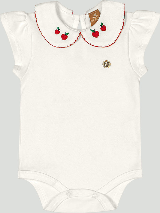 Set conjunto camisa mameluco blanco short cuadros rojo bebe niña Up Baby 46954-000106 español