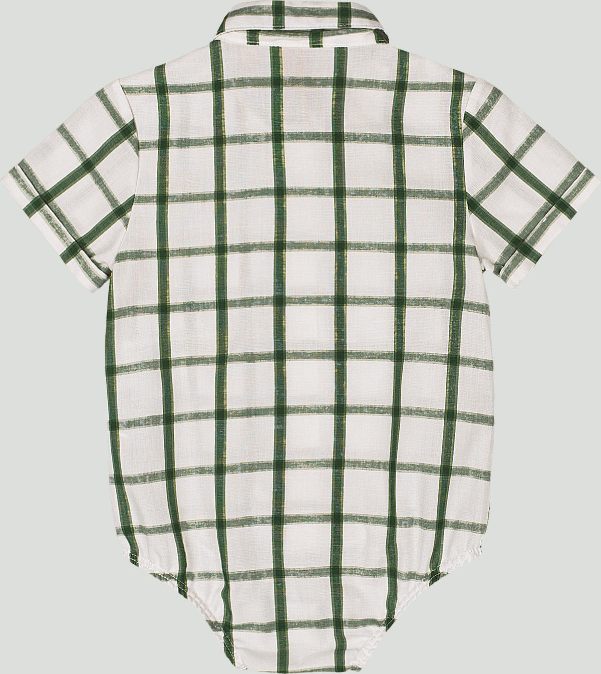 Set conjunto camisa mameluco rayas cuadros blanco short verde Up Baby 46974-190315