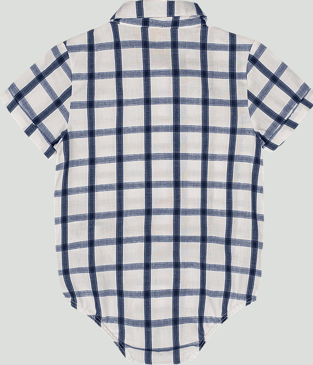 Set conjunto camisa rayas cuadros mameluco blanco short azul Up Baby 46974-193921