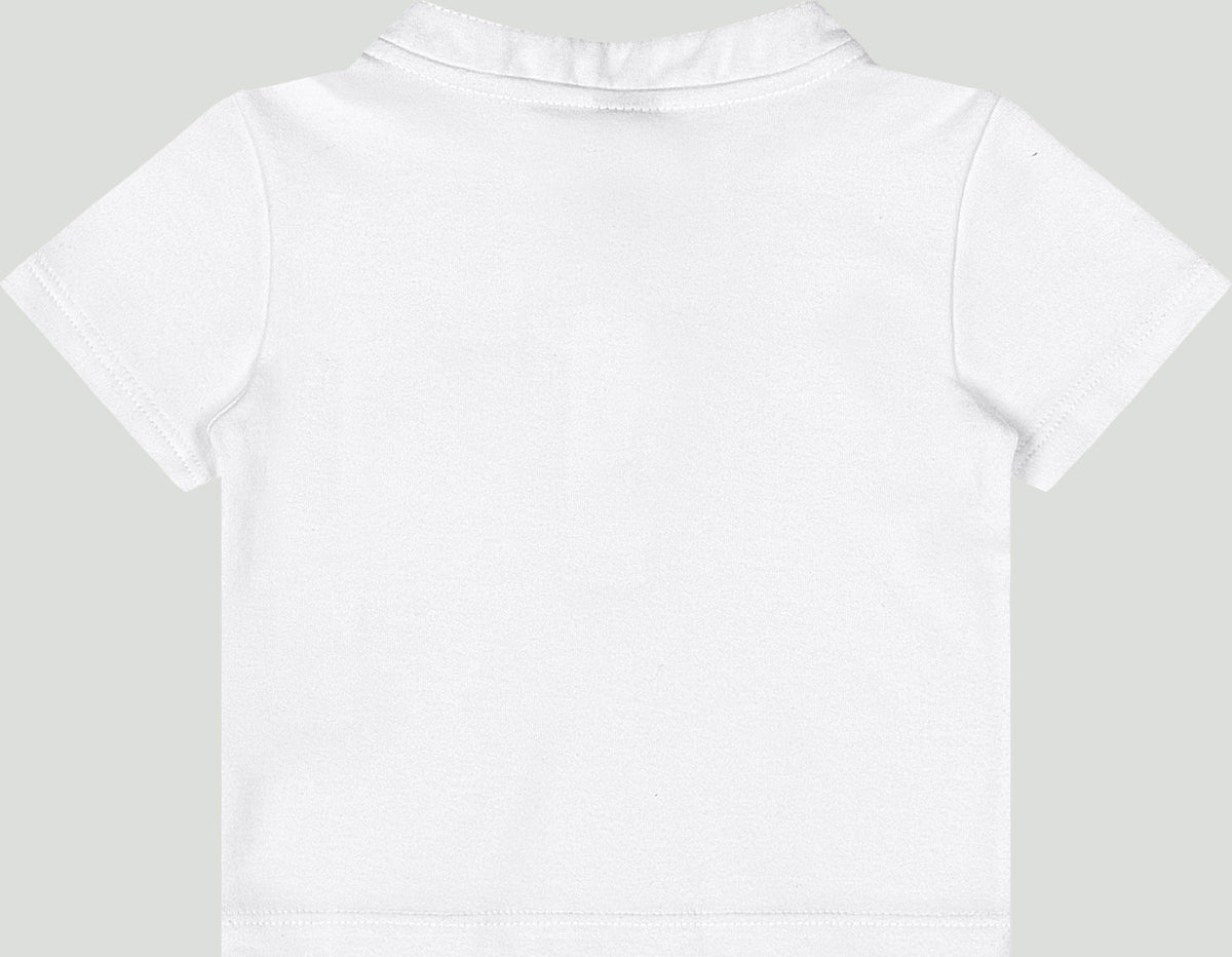 Set conjunto camisa blanca henley short rayas azul bebe niño Up Baby 46977-000101