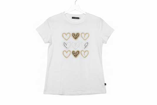 Camisa corazones bordados blanco S-XL Intrigue IN1-2213 425350