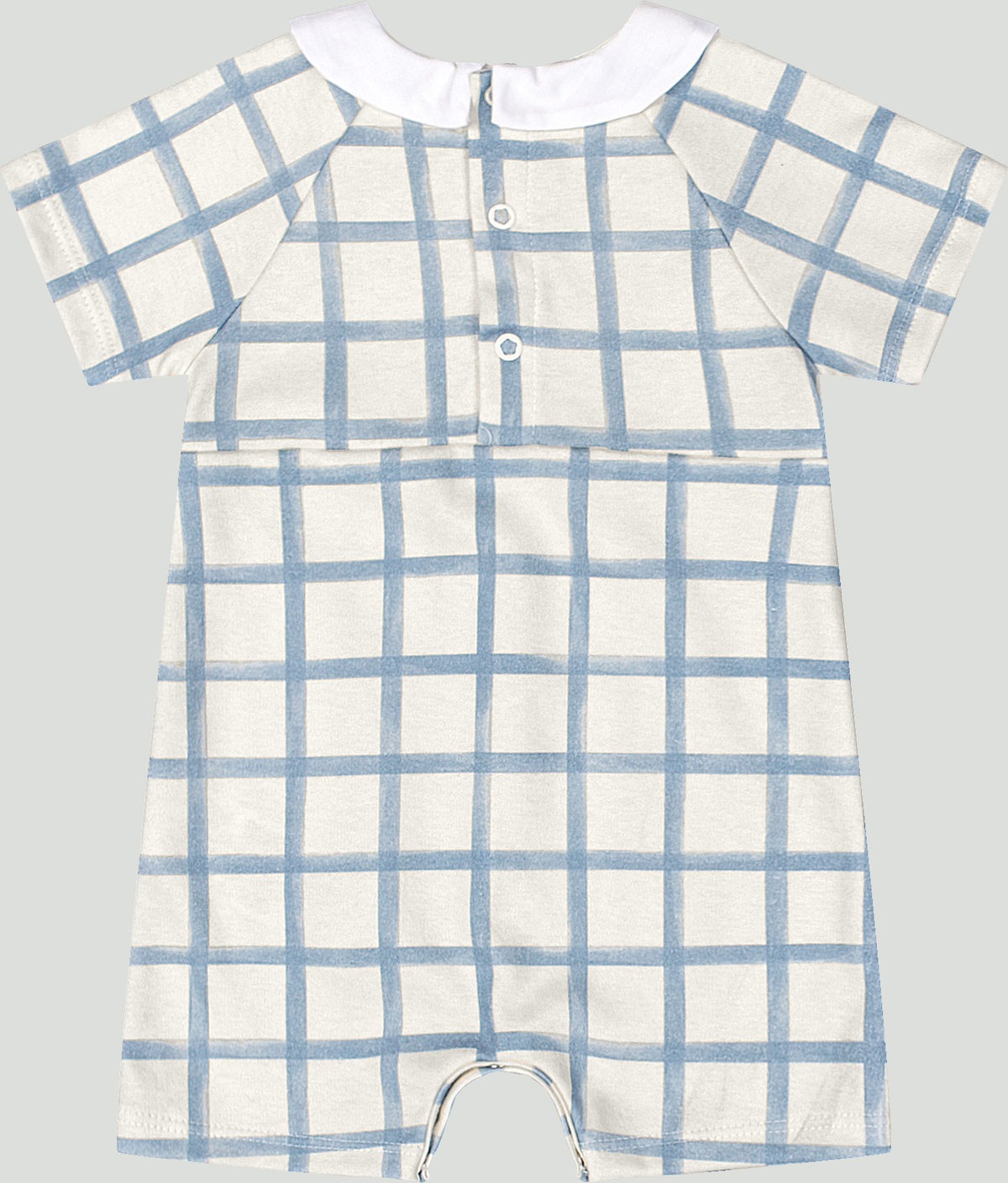 Mameluco cuadros beige azul bebe niño Up Baby 47015-DIG398