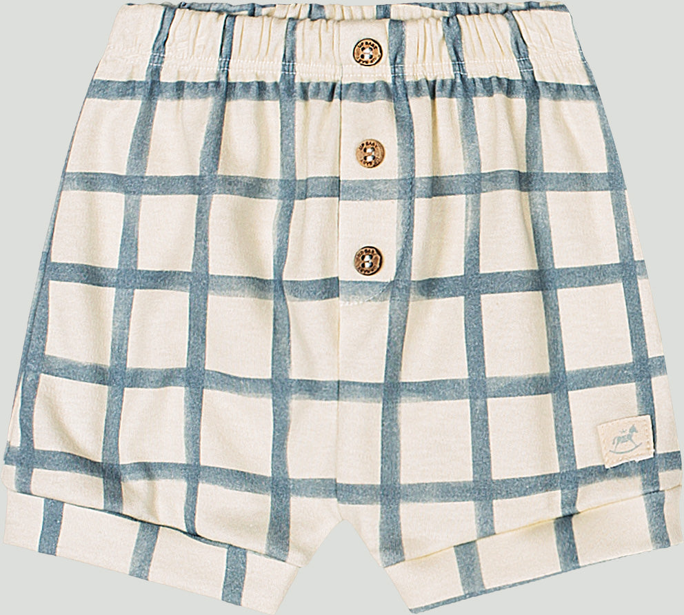 Set conjunto mameluco blanco short cuadros verde beige bebe niño Up Baby 47018-000106  español
