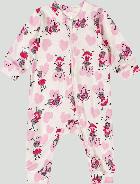 Pijama mameluco hormiga corazones rojo bebe niña Up Baby 47023-AB2565