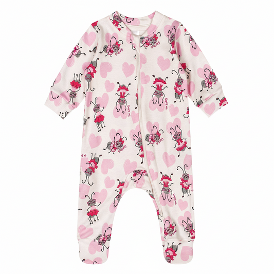 Pijama mameluco hormiga corazones rojo bebe niña Up Baby 47023-AB2565
