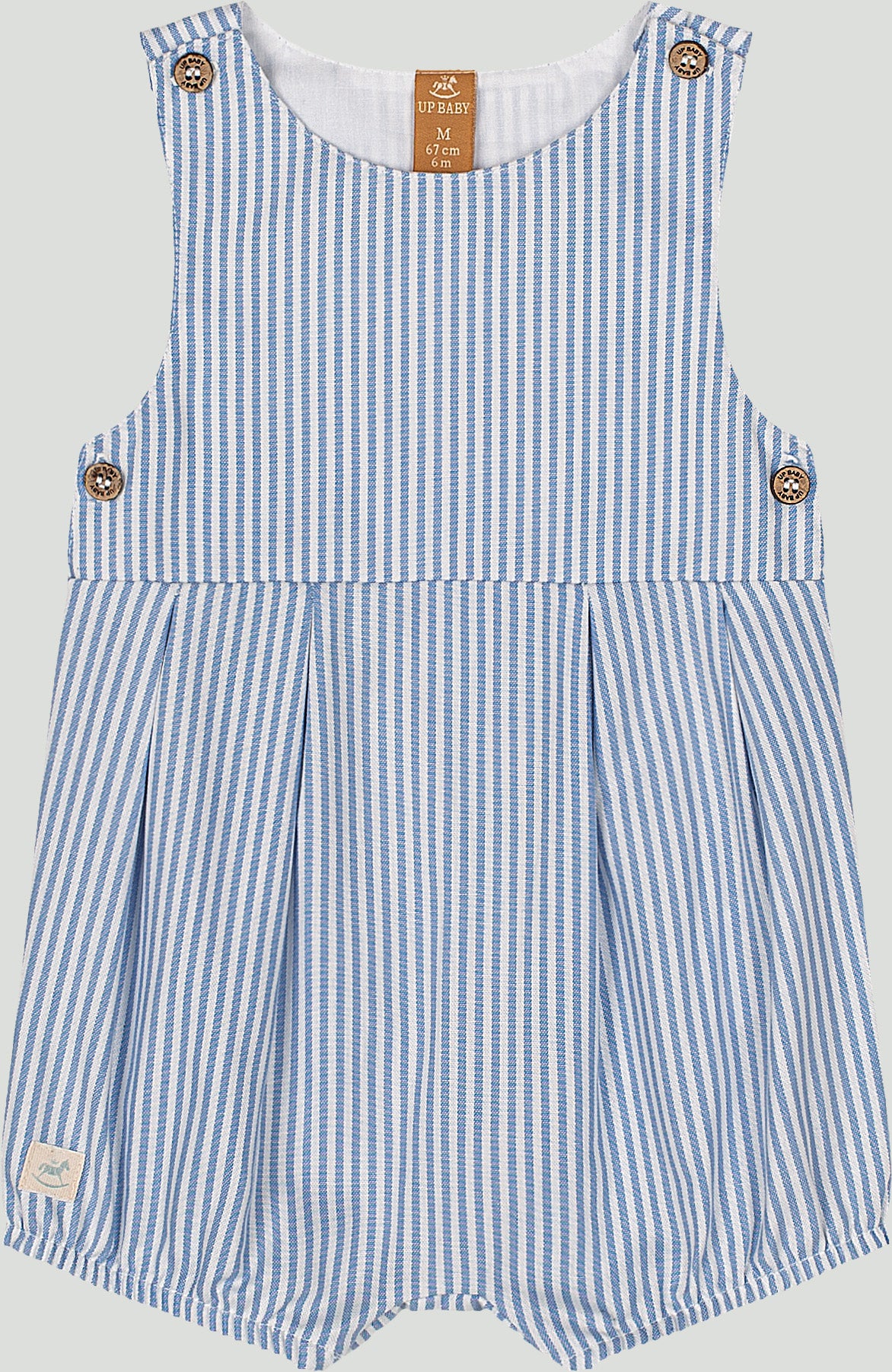 Set conjunto camisa mameluco blanco overall azul bebe niño niña Up Baby 47072-154031 Coello español