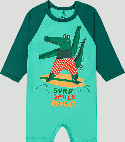 Traje de baño Mameluco verde acqua dinosaurio bebe niño Up Baby 47104-135714