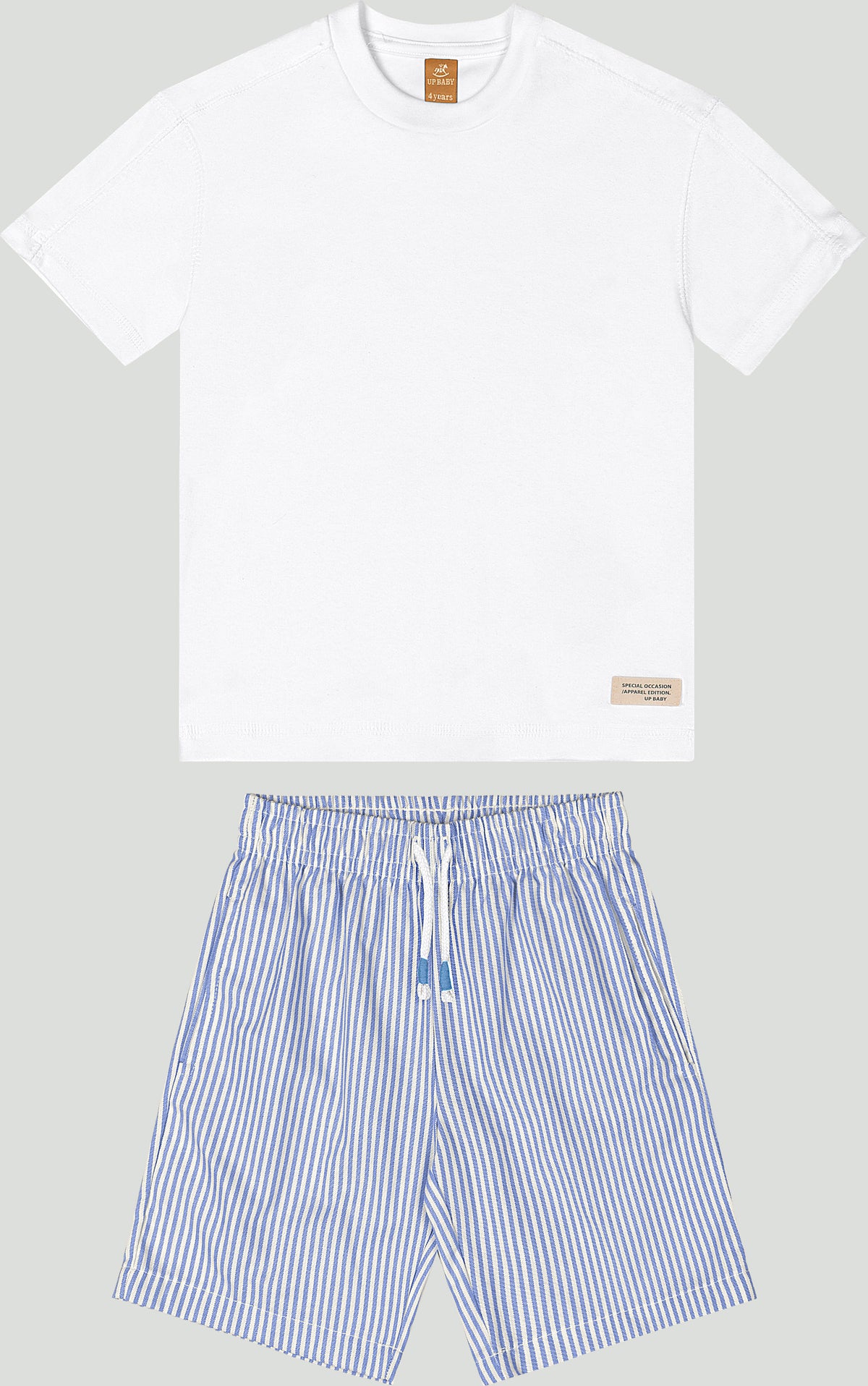 Set conjunto 2 piezas camisa blanca short azul niño Up Baby 47126-000101