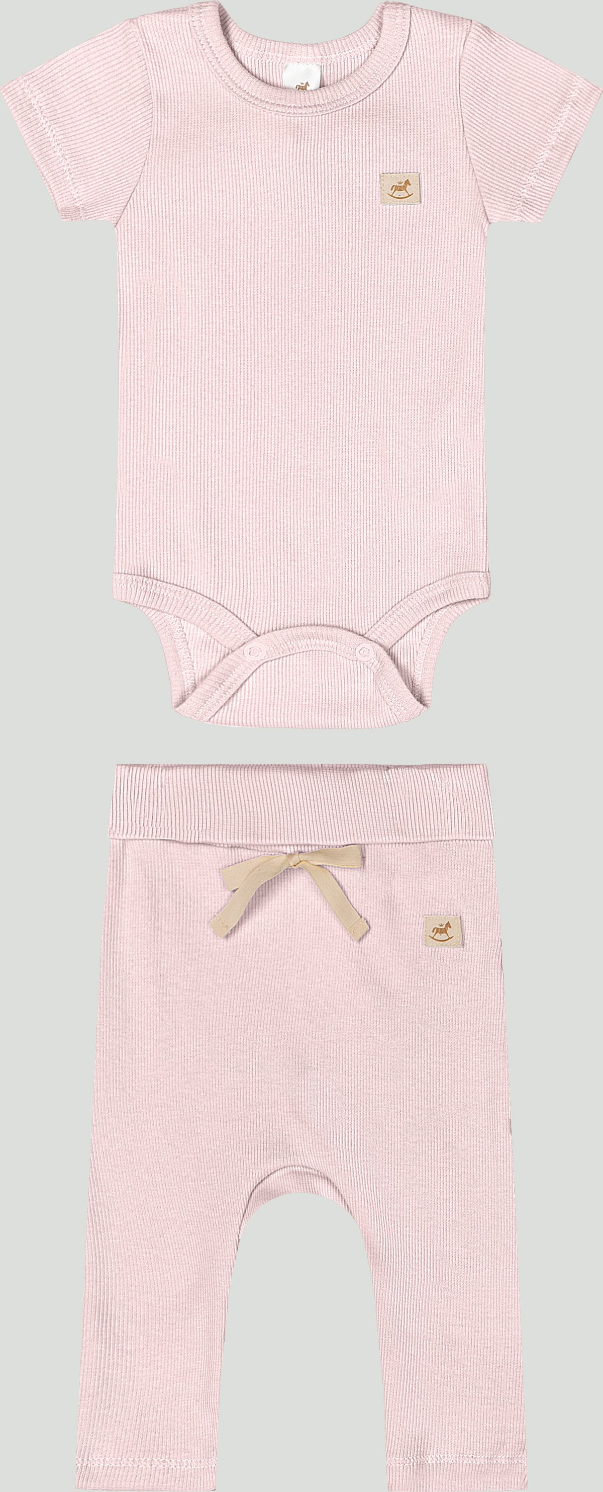 Set conjunto 2 piezas mameluco pantalón rosado bebe niña Up Baby 47131-112511 salida hospital