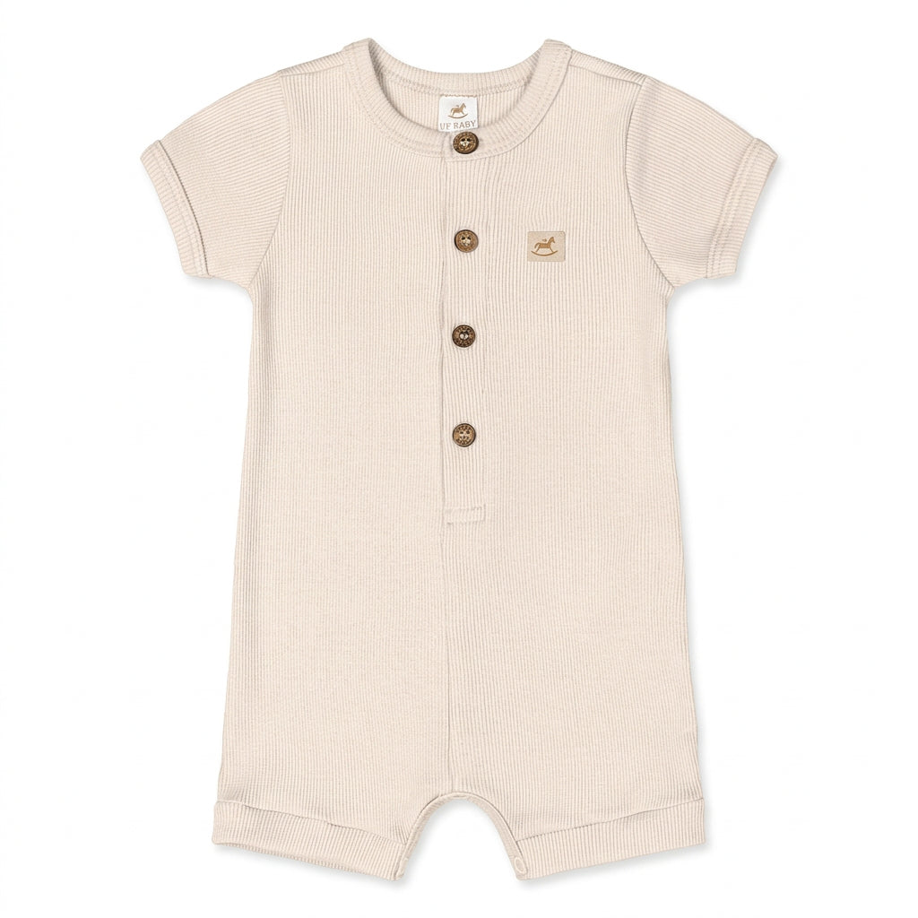 Mameluco romper jumpsuit beige bebe niño niña 47134-120304o