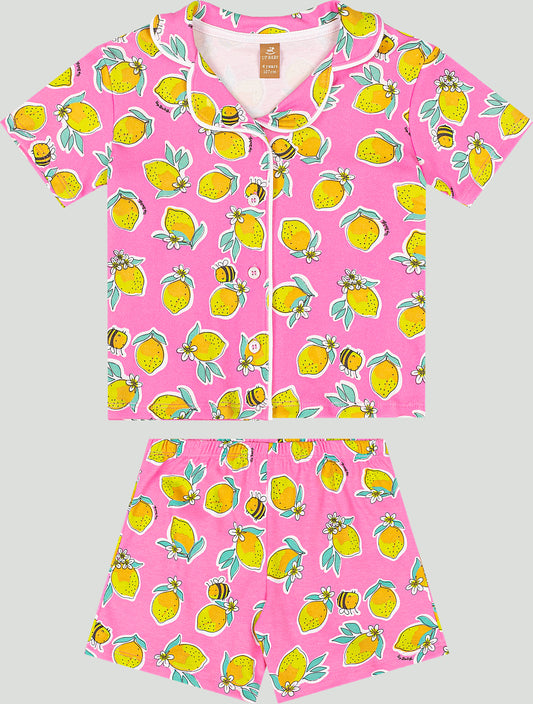 Set conjunto 2 piezas pijama rosada limones niña Up Baby 47145-AB2536