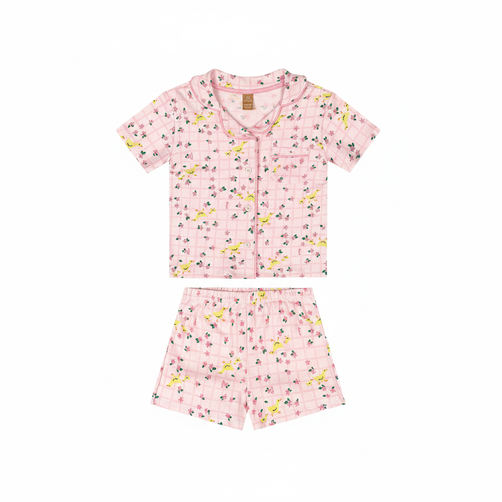 Set conjunto 2 piezas pijama rosada flores niña Up Baby 47145-XAD064