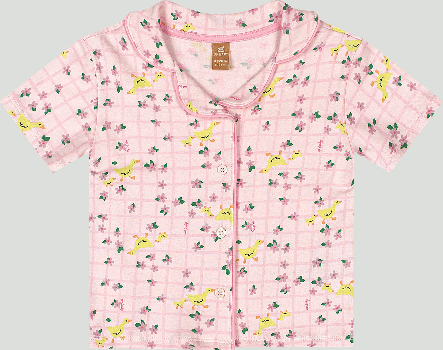 Set conjunto 2 piezas pijama rosada flores niña Up Baby 47145-XAD064