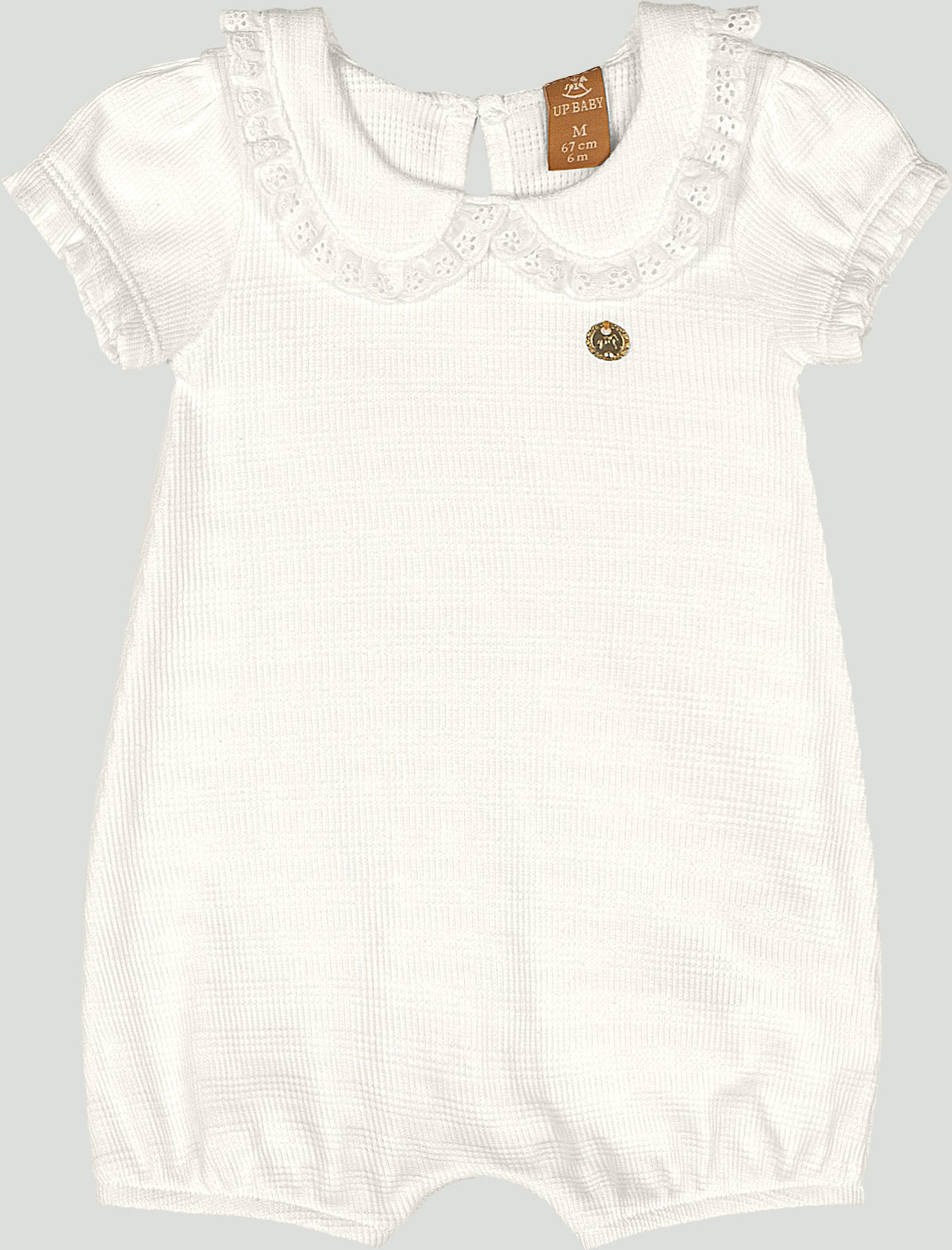 Mameluco blanco bebe niña Up Baby 47146-000106 salida hospital