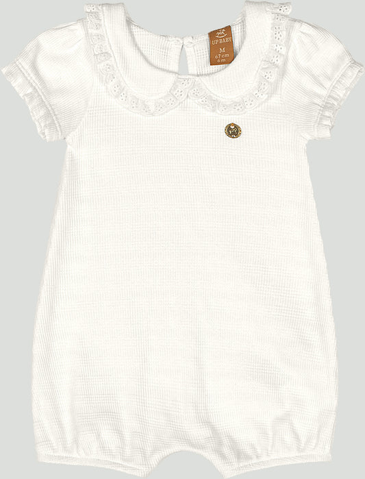 Mameluco blanco bebe niña Up Baby 47146-000106 salida hospital