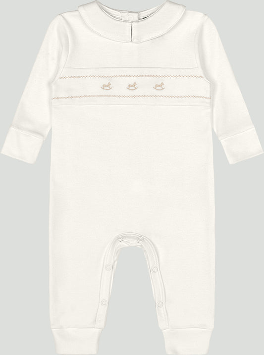 Pijama mameluco blanco bebe niña Up Baby 47149-000106 salida hospital