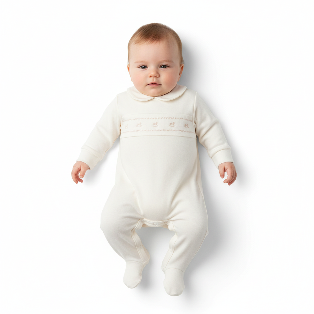 Pijama mameluco blanco bebe niña niño Up Baby 47149-000106 salida hospital
