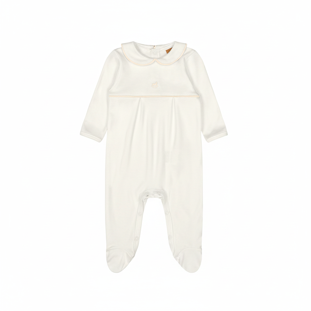 Pijama mameluco blanco bebe niña Up Baby 47150-000106 salida hospital