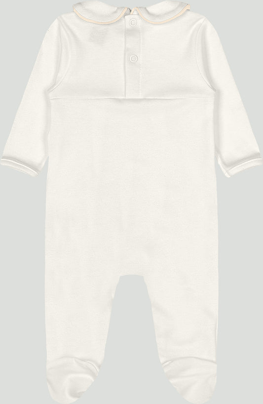 Pijama mameluco blanco bebe niña Up Baby 47150-000106