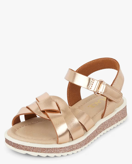 Sandalias doradas Gold Rose Childrens Place niña