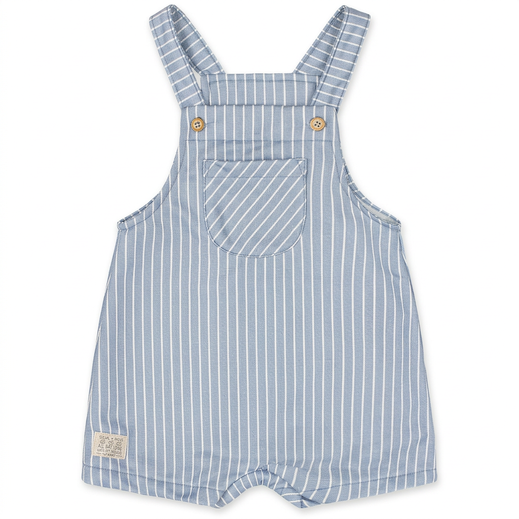 Mameluco overall rayas azul celeste bebe niño Up Baby 47170-174019