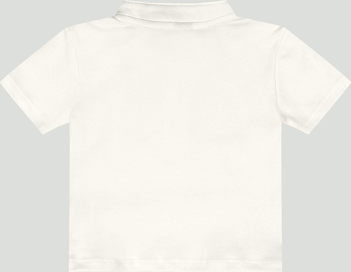 Set conjunto  camisa blanca henley short azul cuadros bebe niño Up Baby 47175-000106