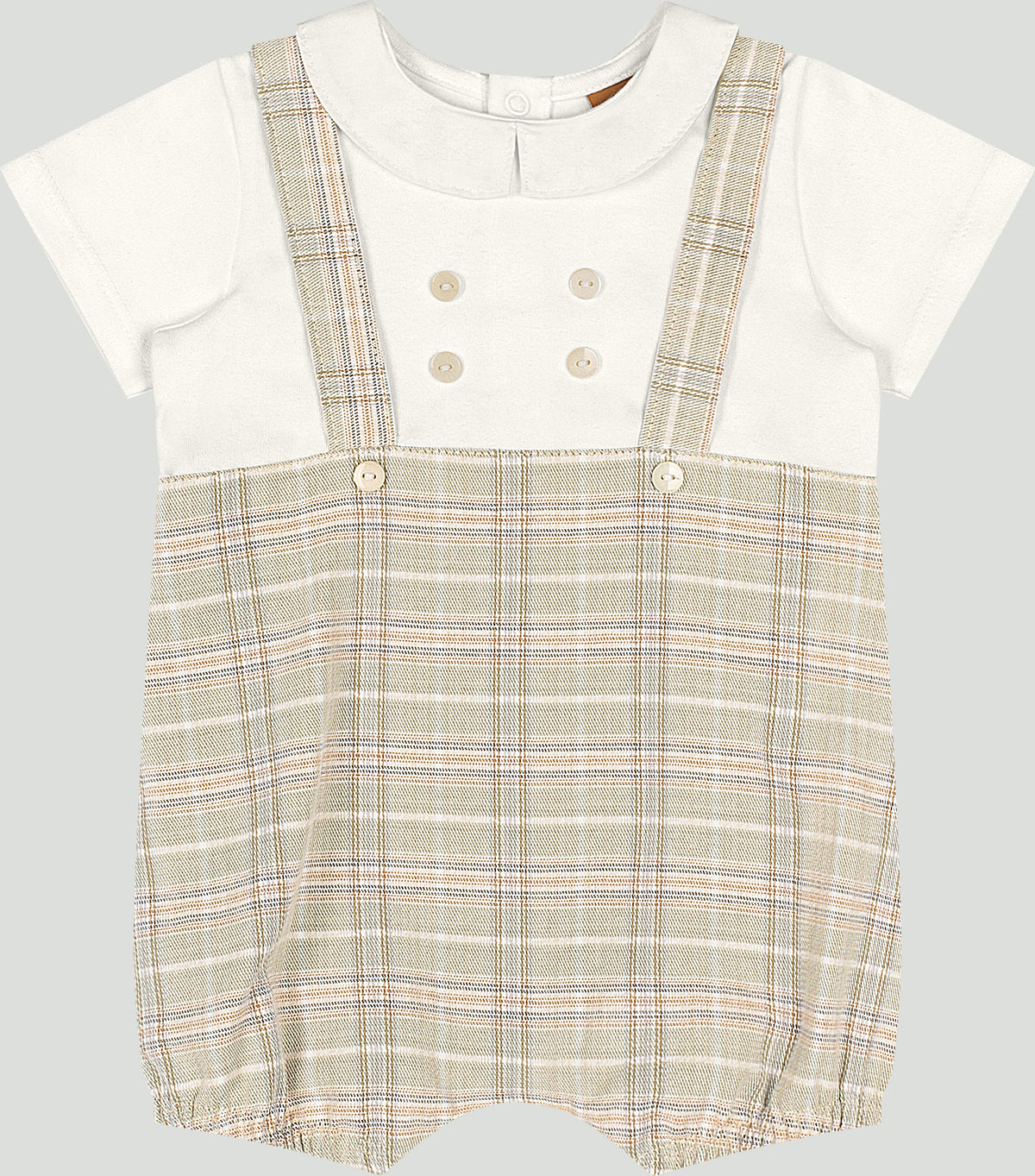Overall blanco camisa blanca bebe niño moda española 47176-000106