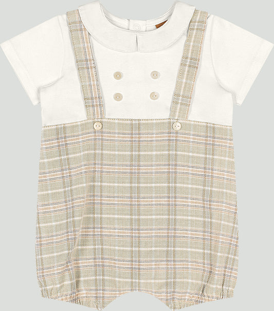 Overall blanco camisa blanca bebe niño moda española 47176-000106