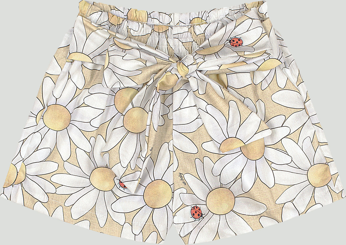 Set conjunto camisa blanca short flores blanco amarillo bebe niña Up Baby 47191-000106