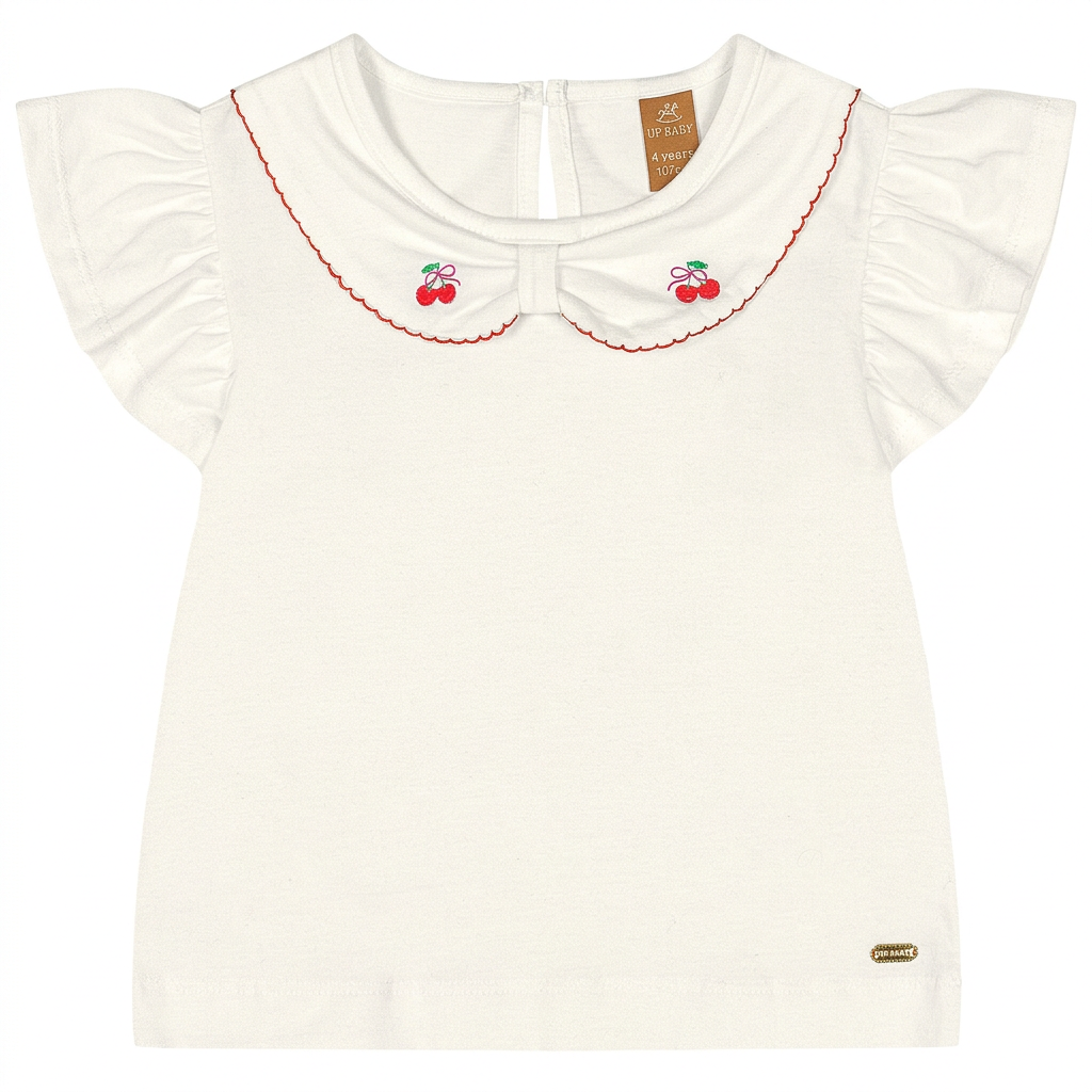 Camisa blanca cerezas niña Up Baby Coello español 47203-000106