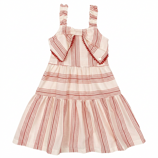 Vestido rojo rayas chongo niña Up Baby 47206-181763