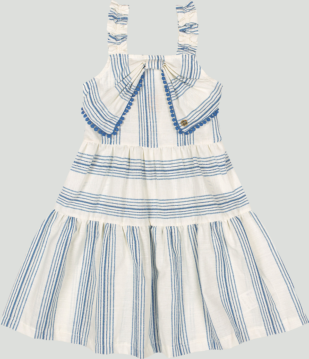 Vestido azul rayas chongo niña Up Baby 47206-184141