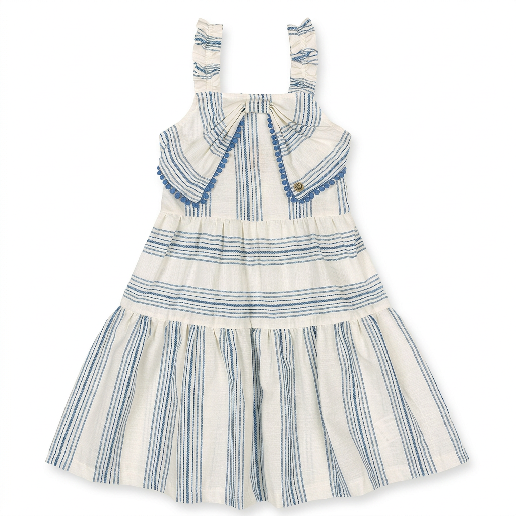 Vestido azul rayas chongo niña Up Baby 47206-184141