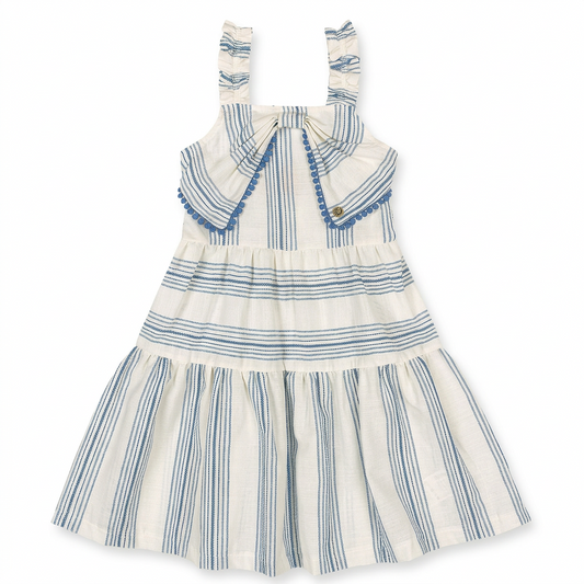 Vestido azul rayas chongo niña Up Baby 47206-184141