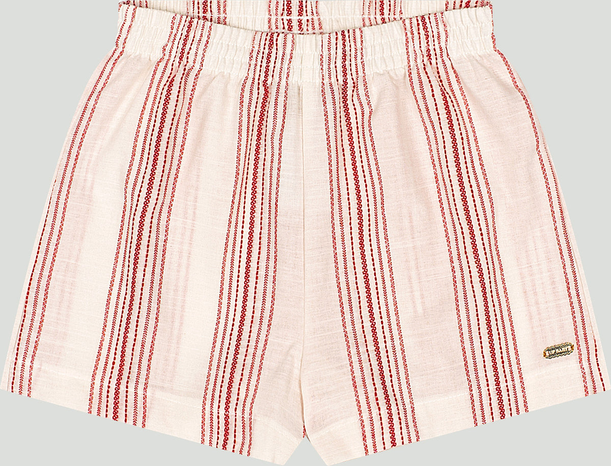 Set conjunto  camisa short blanco rojo rayas niña Up Baby 47207-181763