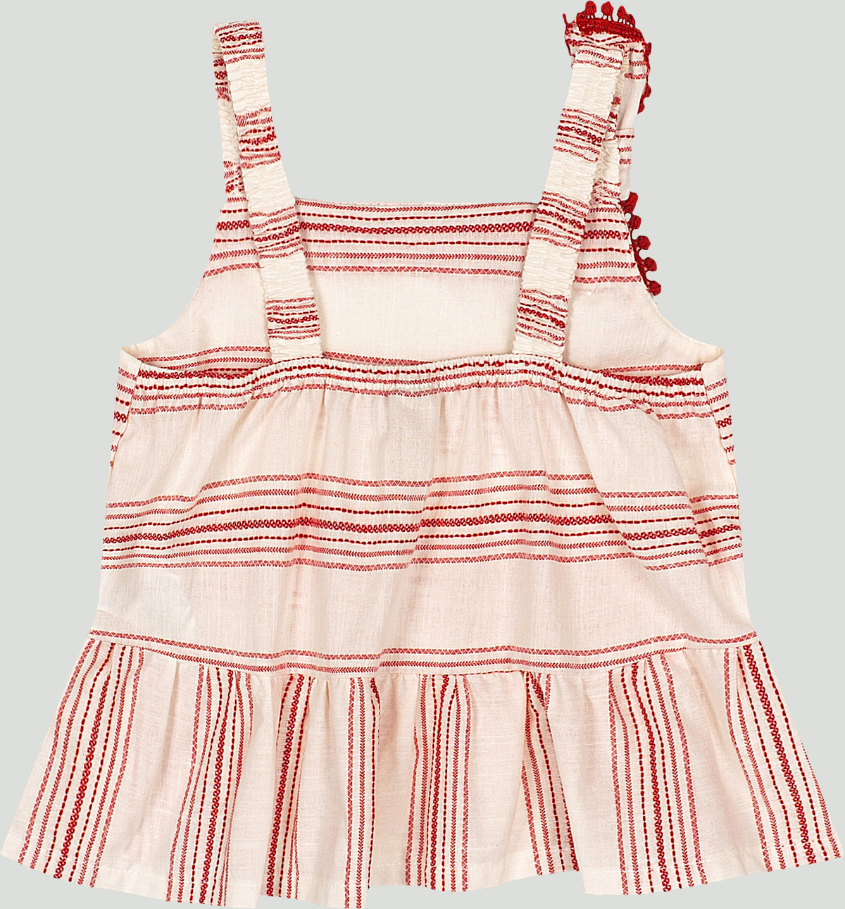 Set conjunto  camisa short blanco rojo rayas niña Up Baby 47207-181763