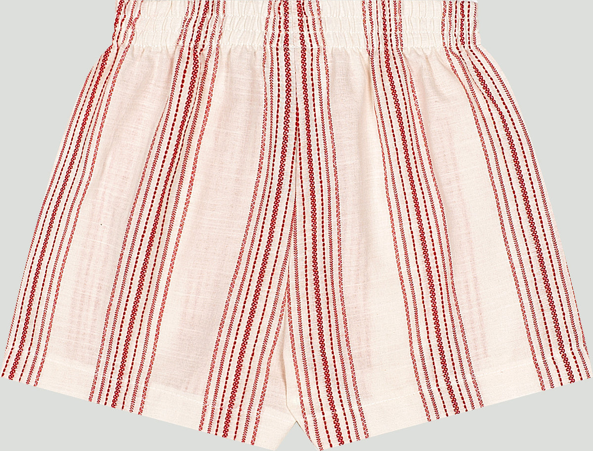 Set conjunto  camisa short blanco rojo rayas niña Up Baby 47207-181763