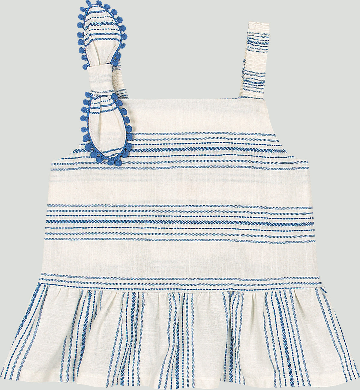 Set conjunto camisa short blanco azul rayas niña Up Baby 47207-184141