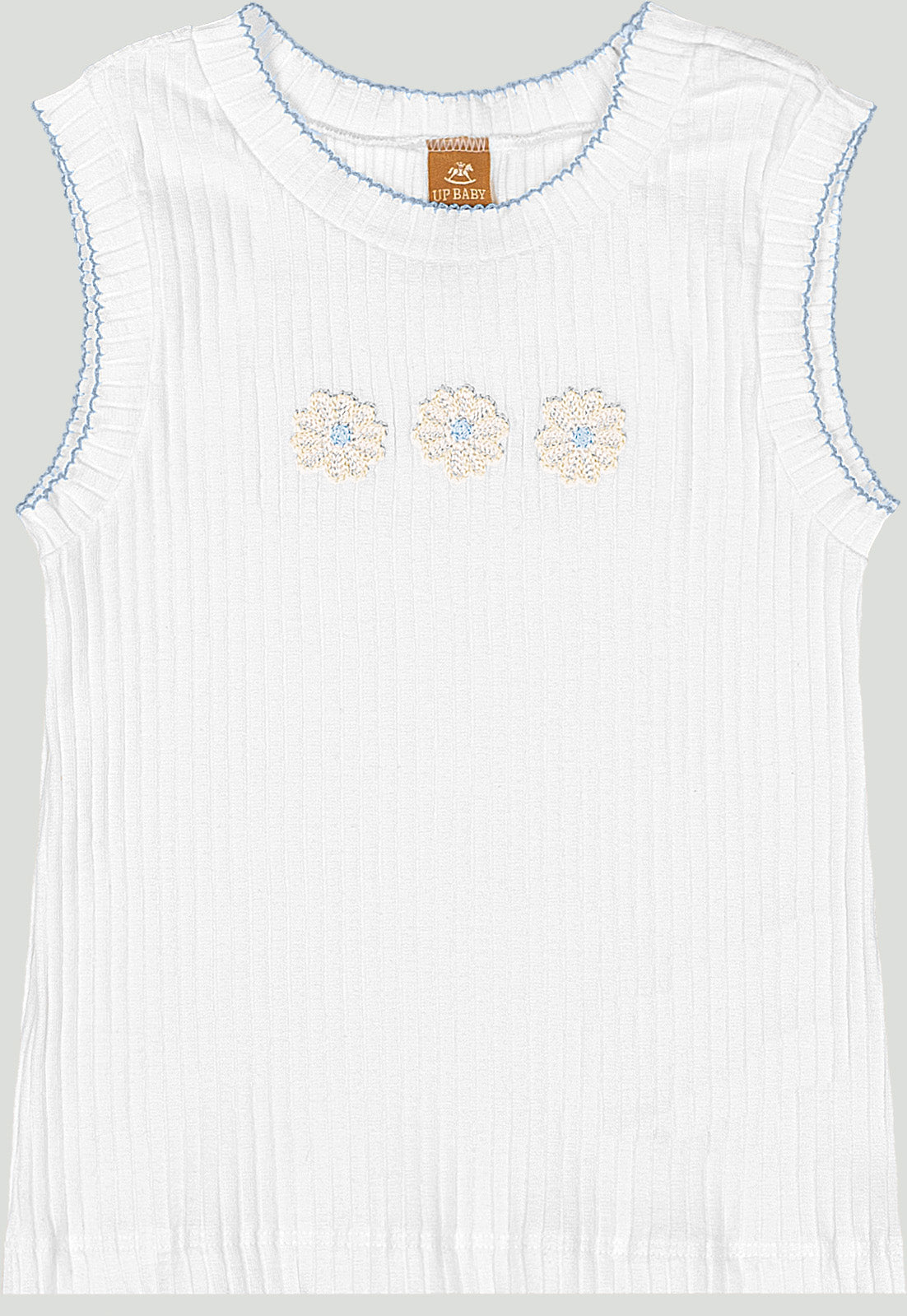 Set conjunto camisa blanca falda short tutu azul celeste niña Up Baby 47209-000106