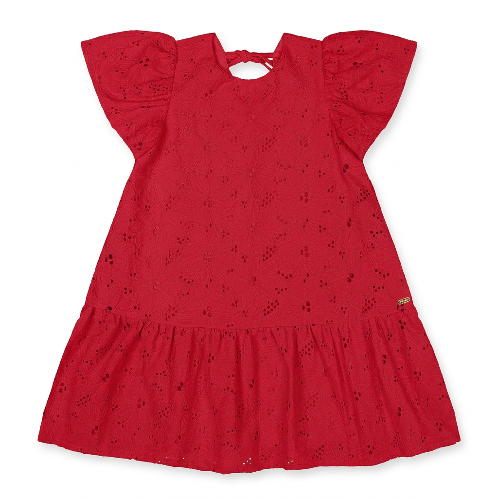 Vestido rojo blonda niña Up Baby 47210-191763
