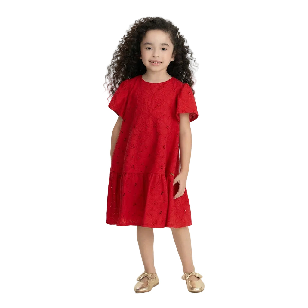 Vestido rojo blonda niña Up Baby 47210-191763
